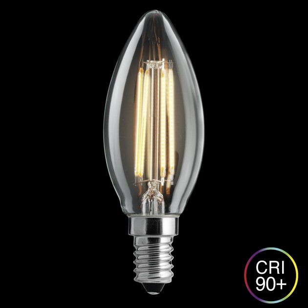 UNI-LEDISON kronljus klar E14 4W 2200K dimbar